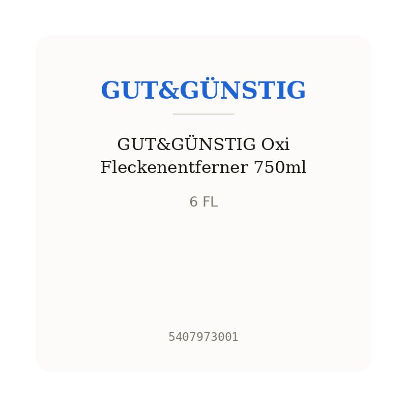GUT&GÜNSTIG Oxi Fleckenentferner 750ml