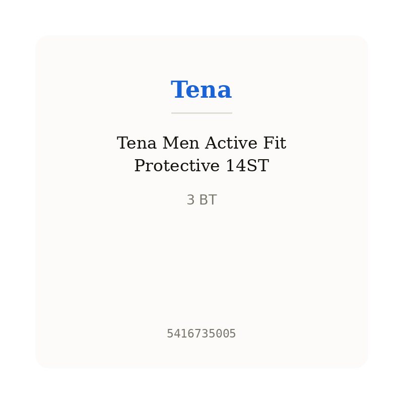 Tena Men Active Fit Protective 14ST