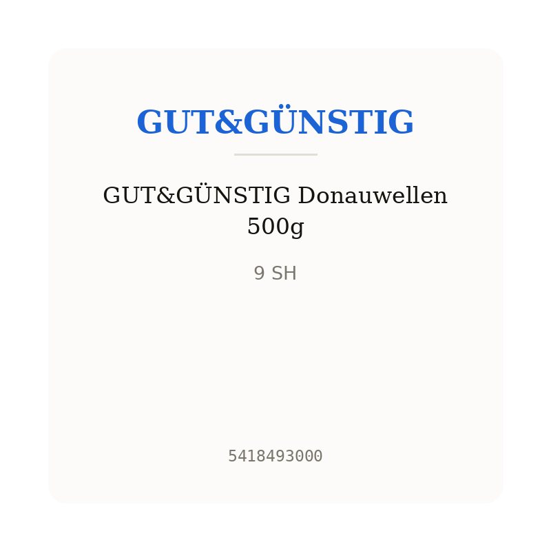 GUT&GÜNSTIG Donauwellen 500g