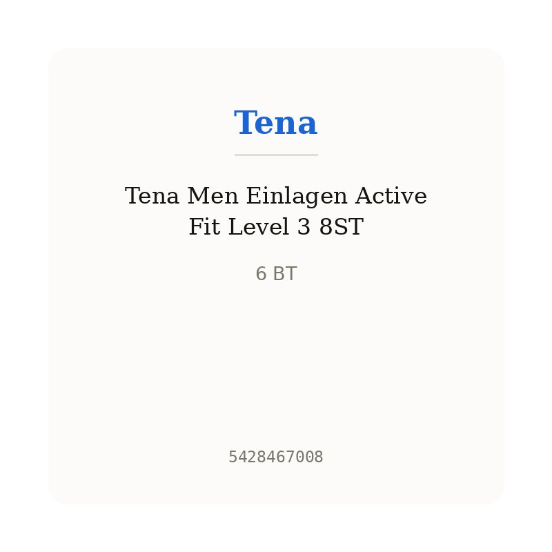 Tena Men Einlagen Active Fit Level 3 8ST