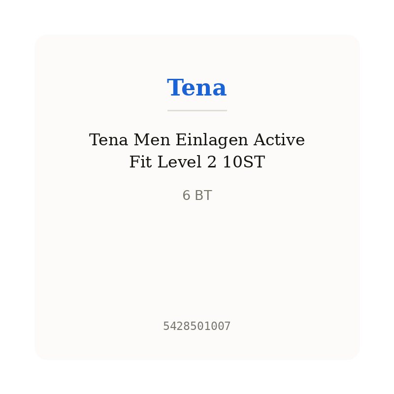 Tena Men Einlagen Active Fit Level 2 10ST