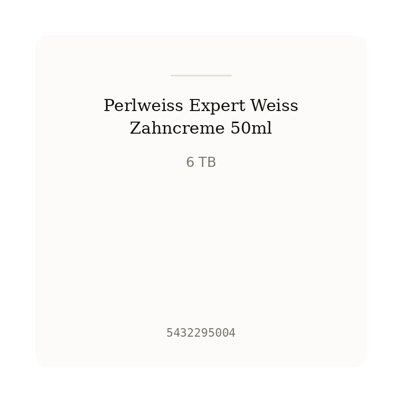 Perlweiss Expert Weiss Zahncreme 50ml