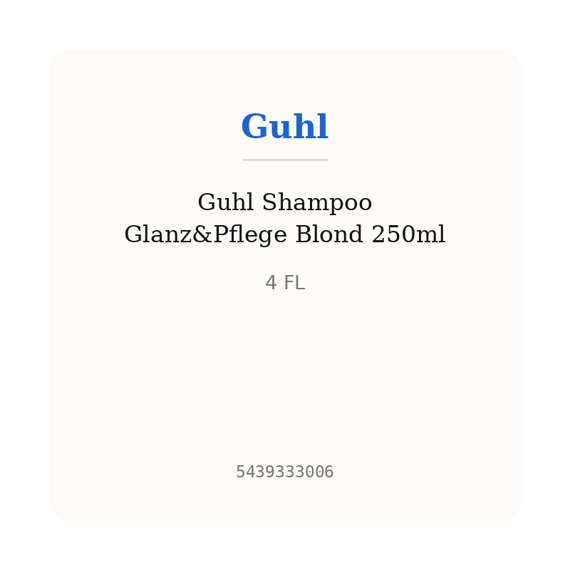 Guhl Shampoo Glanz&Pflege Blond 250ml