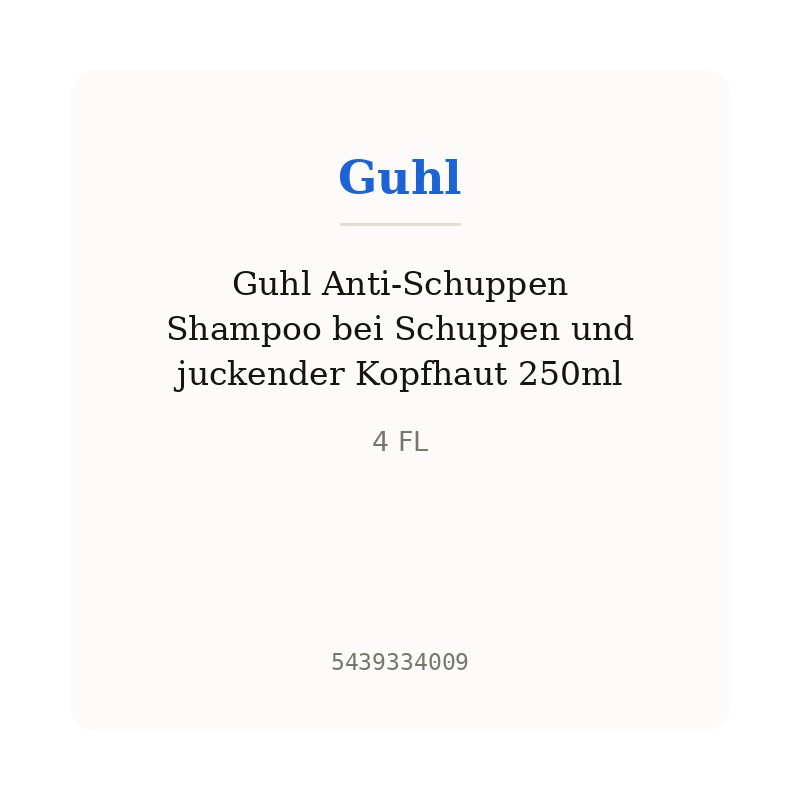 Guhl Anti-Schuppen Shampoo bei Schuppen und juckender Kopfhaut 250ml