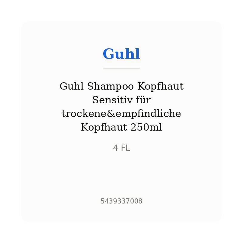 Guhl Shampoo Kopfhaut Sensitiv für trockene&empfindliche Kopfhaut 250ml