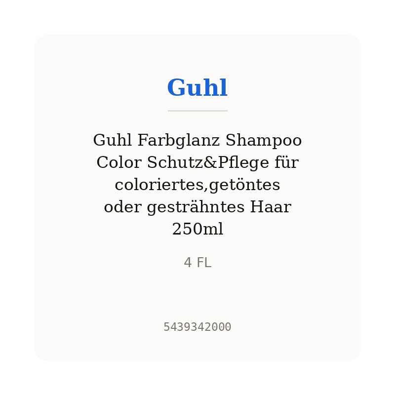 Guhl Farbglanz Shampoo Color Schutz&Pflege für coloriertes,getöntes oder gesträhntes Haar 250ml