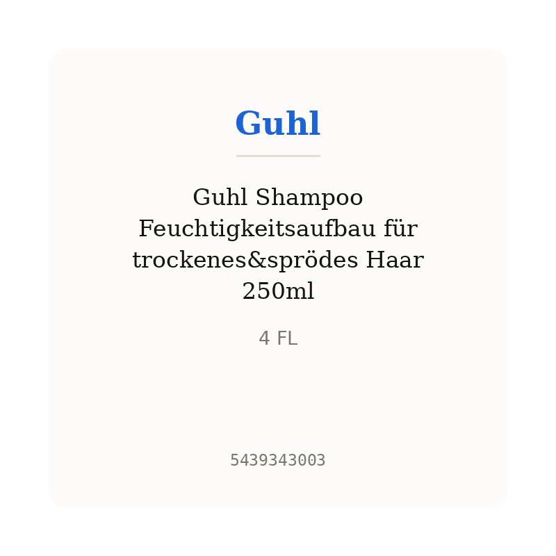 Guhl Shampoo Feuchtigkeitsaufbau für trockenes&sprödes Haar 250ml