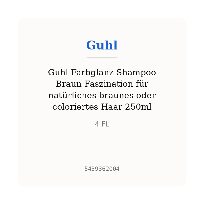 Guhl Farbglanz Shampoo Braun Faszination für natürliches braunes oder coloriertes Haar 250ml
