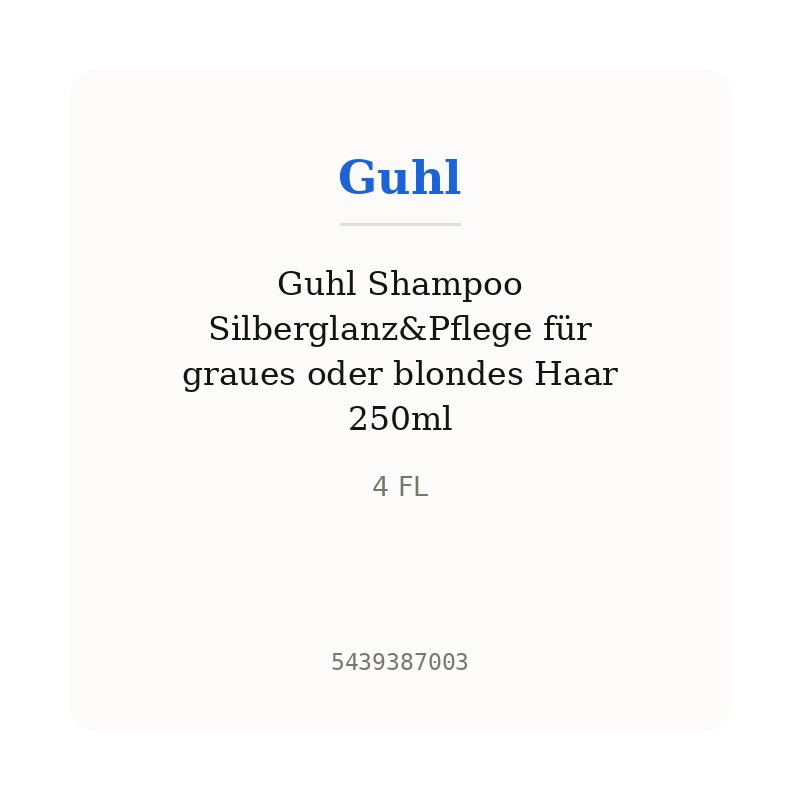 Guhl Shampoo Silberglanz&Pflege für graues oder blondes Haar 250ml