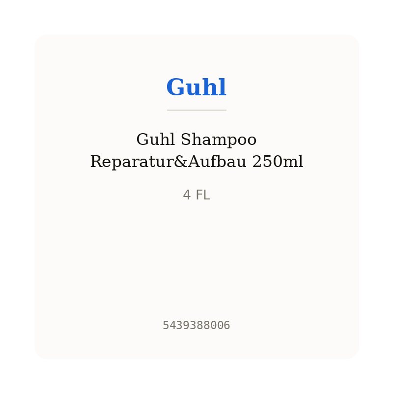 Guhl Shampoo Reparatur&Aufbau 250ml