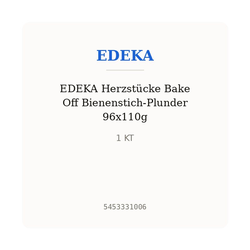 EDEKA Herzstücke Bake Off Bienenstich-Plunder 96x110g