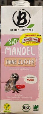 Bio Berief Mandel Drink ohne Zucker 1l