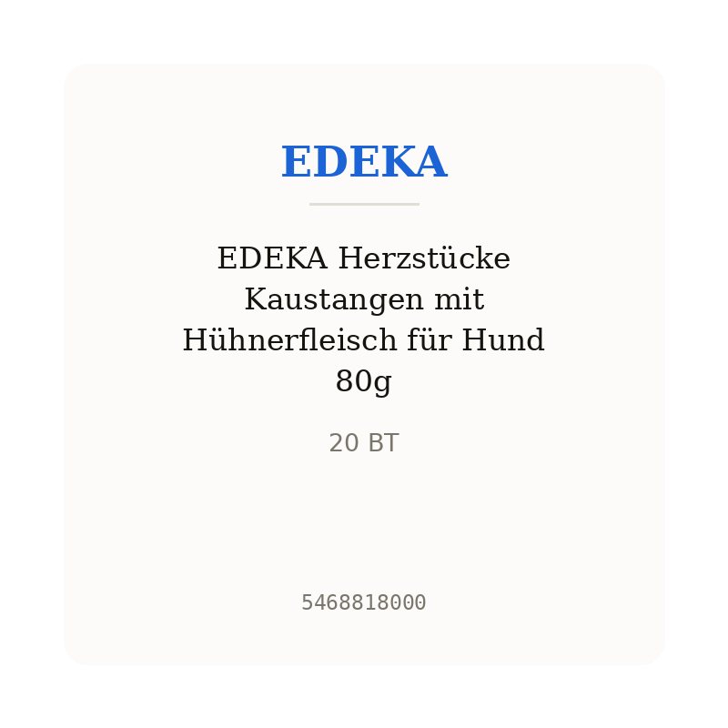 EDEKA Herzstücke Kaustangen mit Hühnerfleisch für Hund 80g