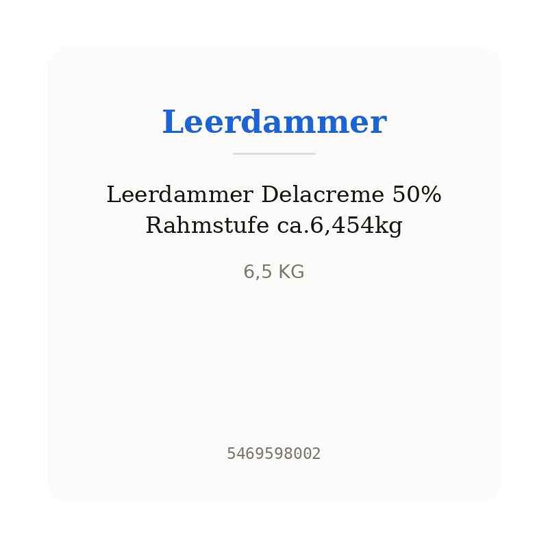 Leerdammer Delacreme 50% Rahmstufe ca.6,454kg