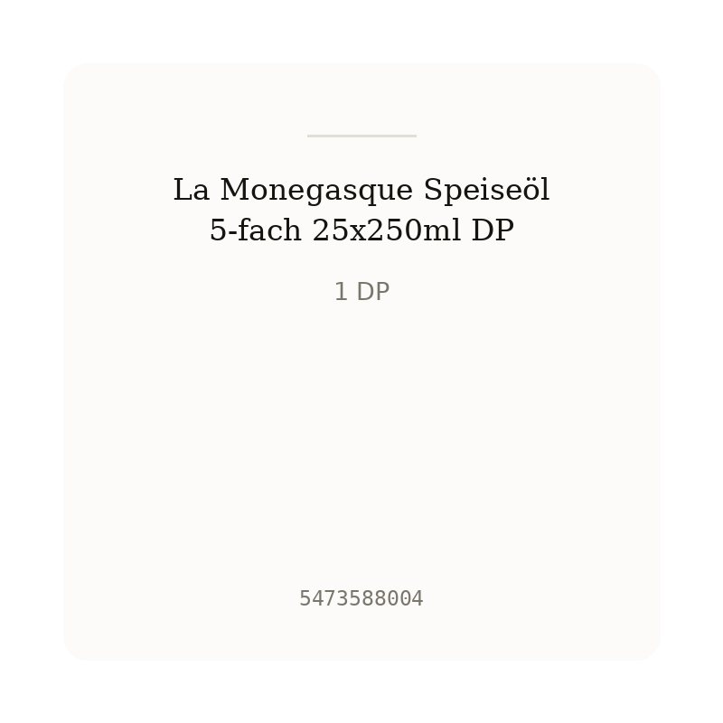 La Monegasque Speiseöl 5-fach 25x250ml DP