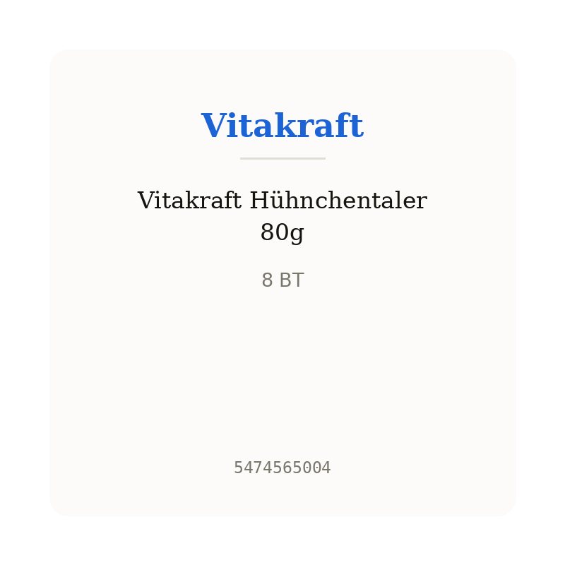 Vitakraft Hühnchentaler 80g