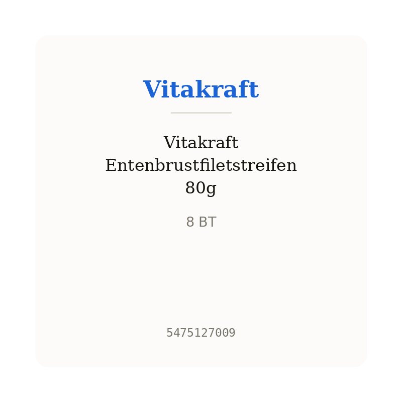 Vitakraft Entenbrustfiletstreifen 80g
