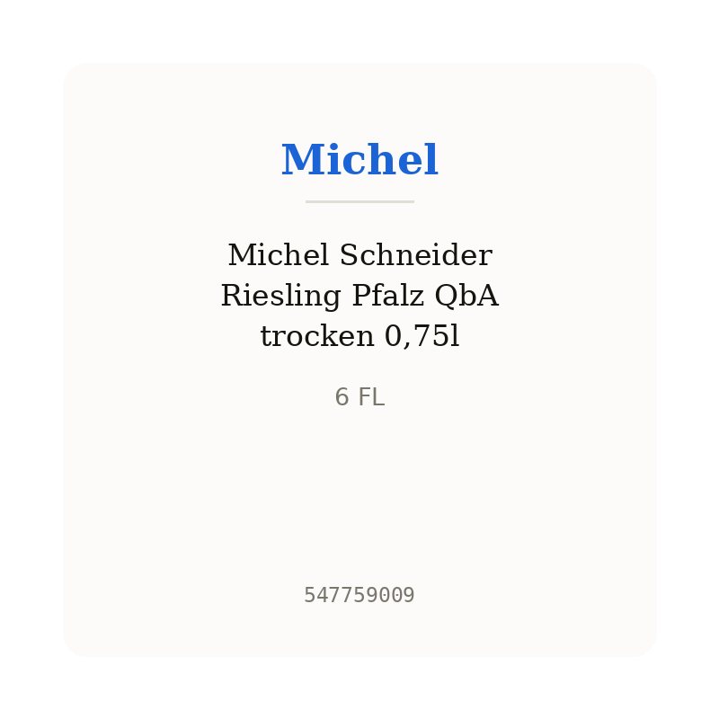 Michel Schneider Riesling Pfalz QbA trocken 0,75l