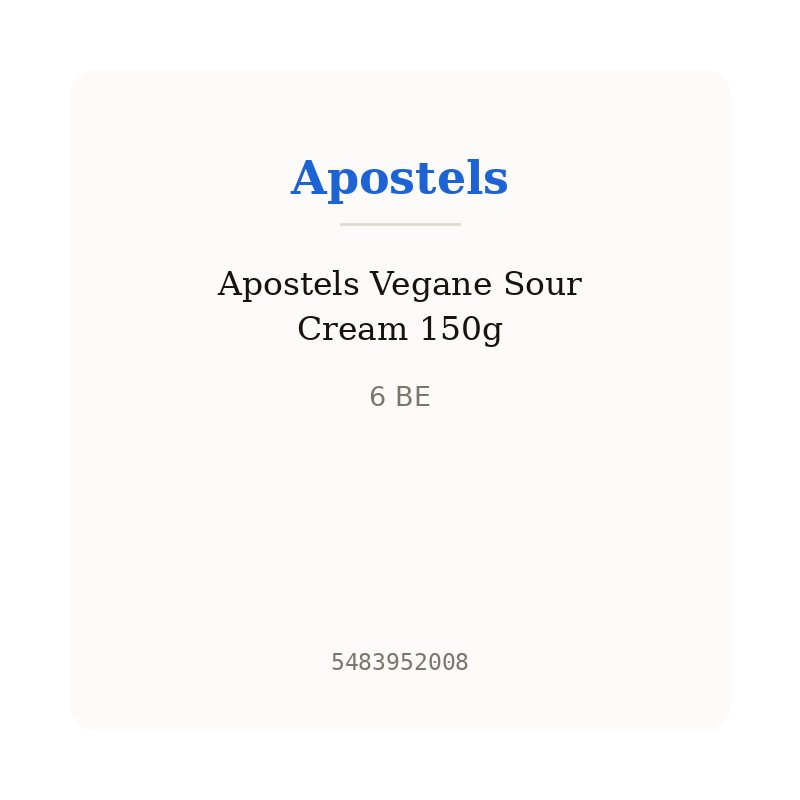 Apostels Vegane Sour Cream 150g