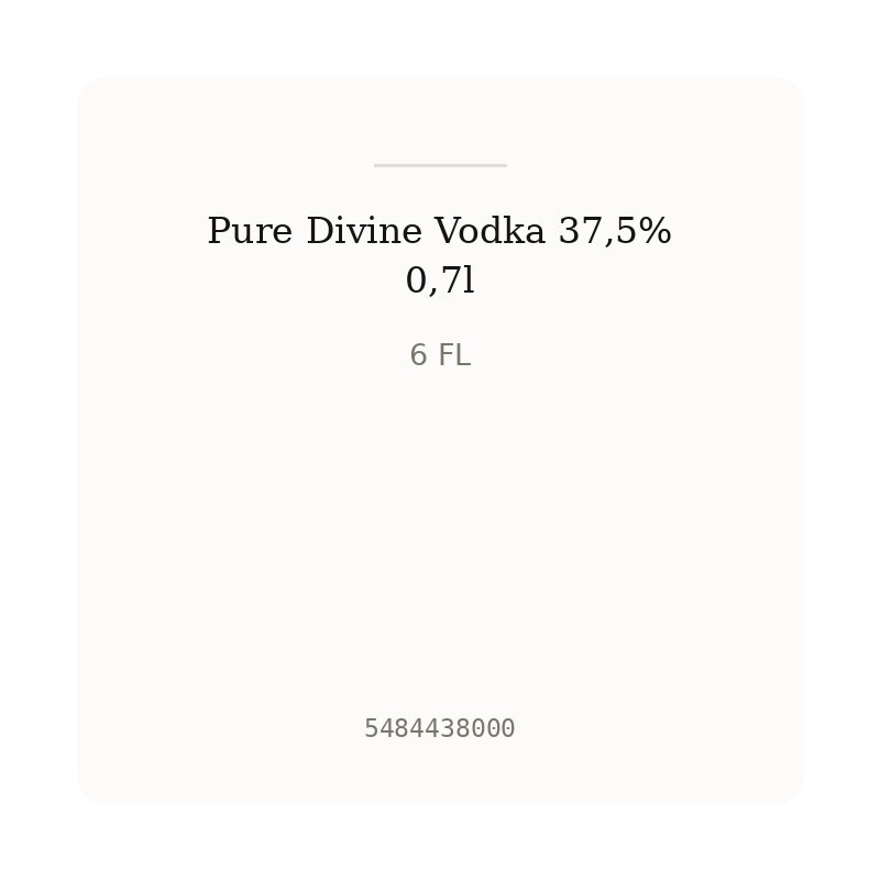 Pure Divine Vodka 37,5% 0,7l