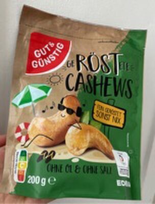 GUT&GÜNSTIG Cashewkerne geröstet ohne Öl und ohne Salz 200g