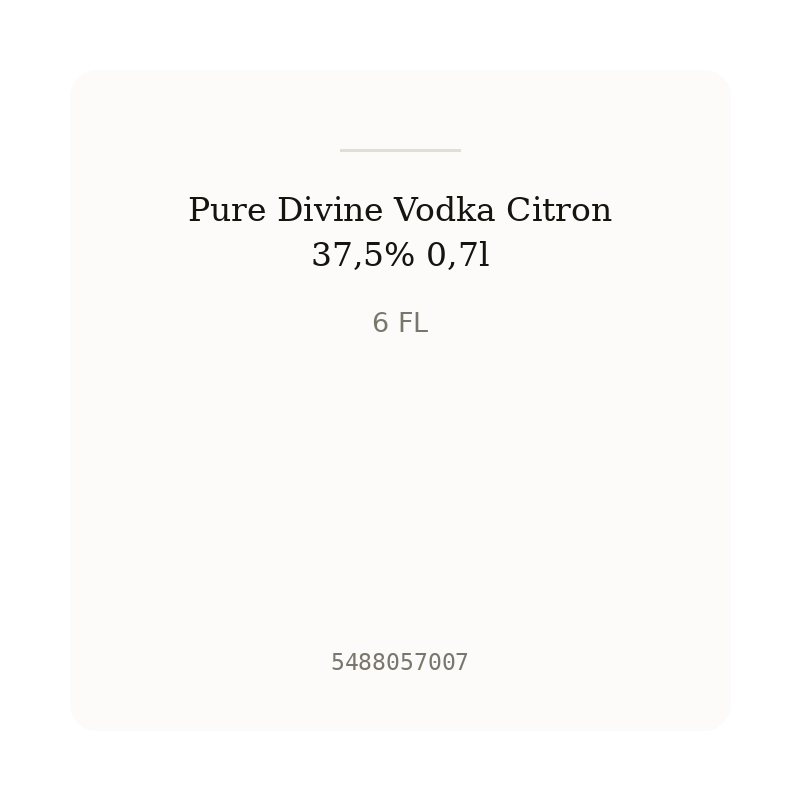 Pure Divine Vodka Citron 37,5% 0,7l