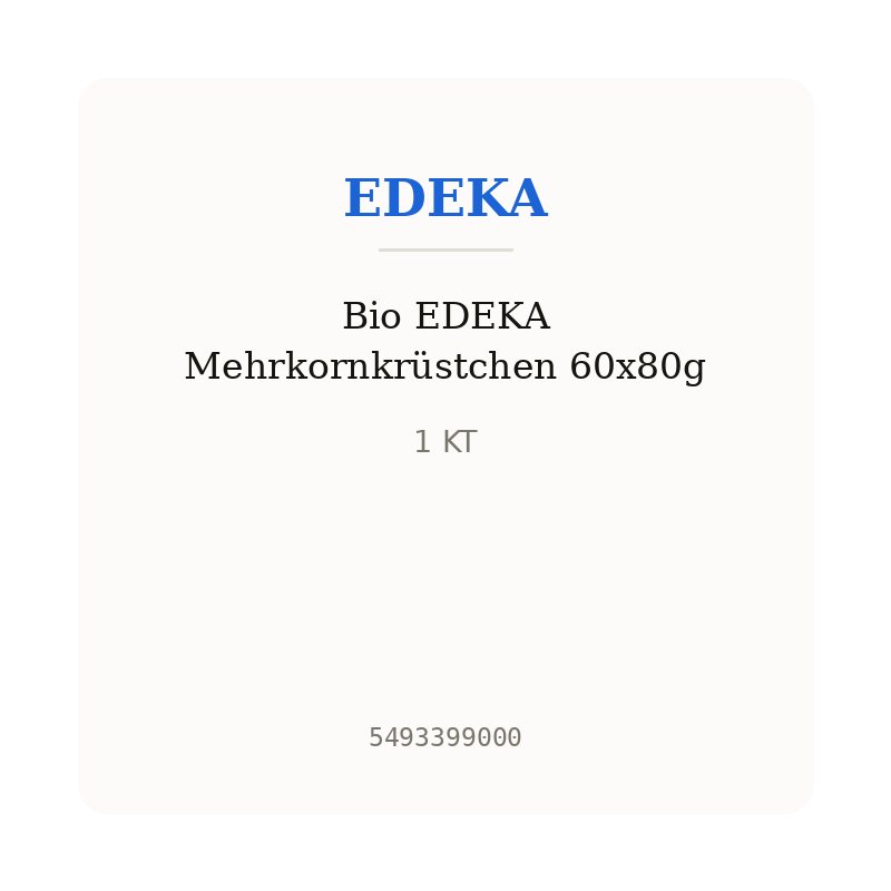 Bio EDEKA Mehrkornkrüstchen 60x80g