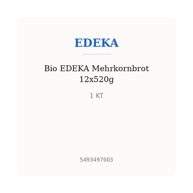Bio EDEKA Mehrkornbrot 12x520g