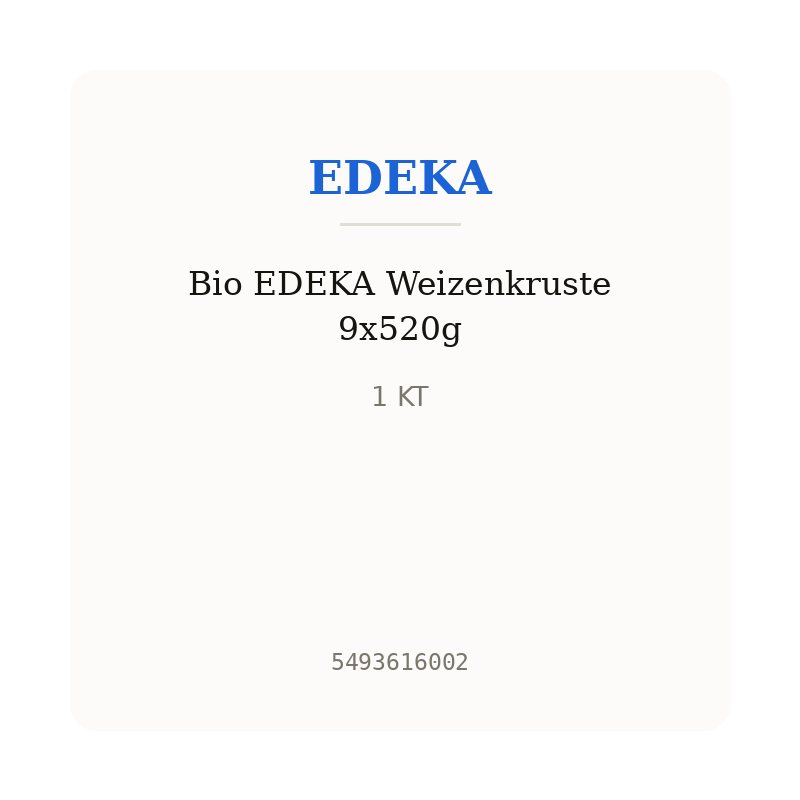 Bio EDEKA Weizenkruste 9x520g