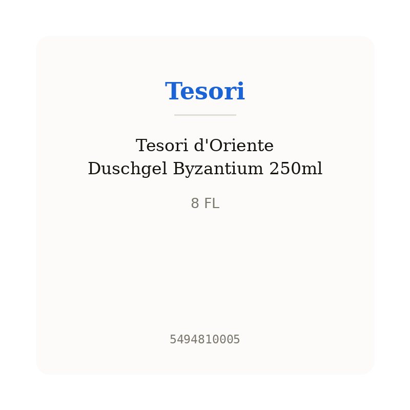 Tesori d'Oriente Duschgel Byzantium 250ml