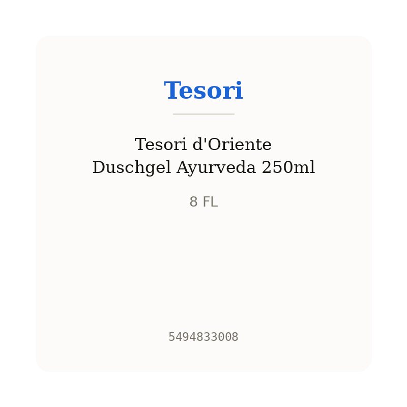 Tesori d'Oriente Duschgel Ayurveda 250ml