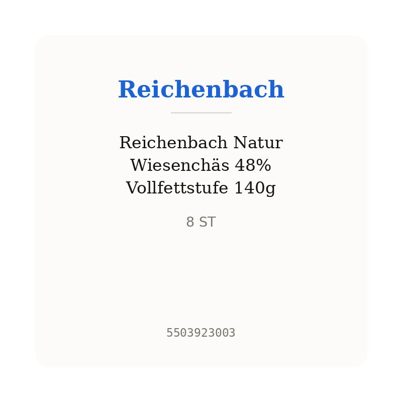Reichenbach Natur Wiesenchäs 48% Vollfettstufe 140g