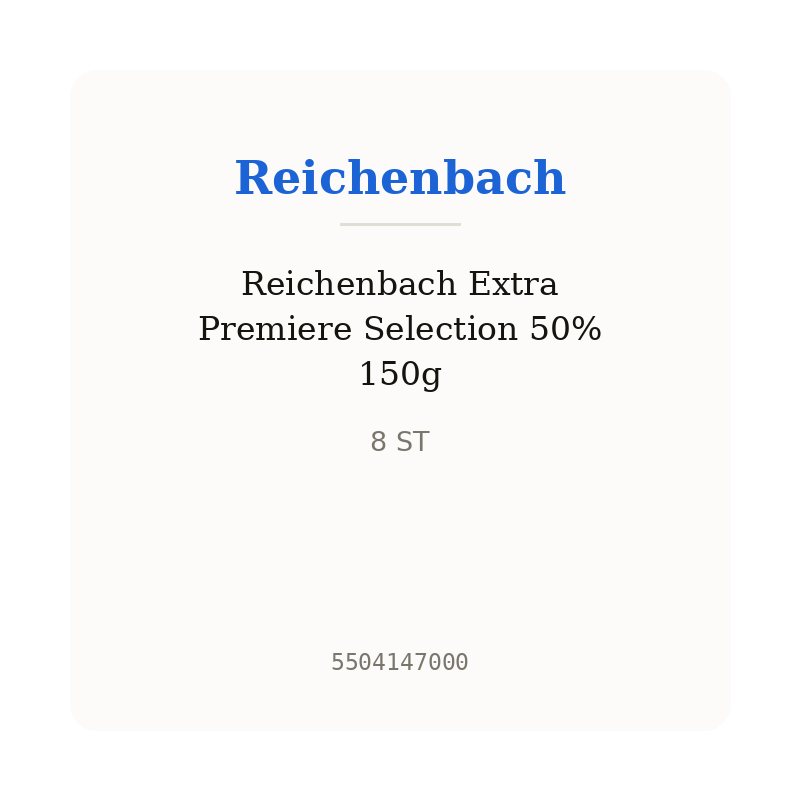 Reichenbach Extra Premiere Selection 50% 150g