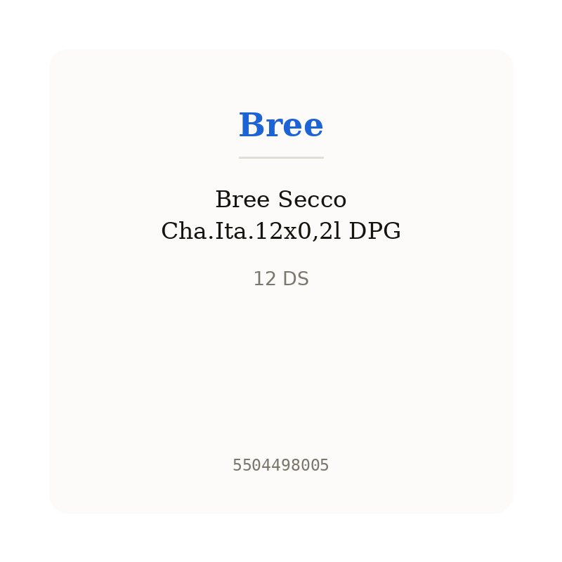 Bree Secco Cha.Ita.12x0,2l DPG