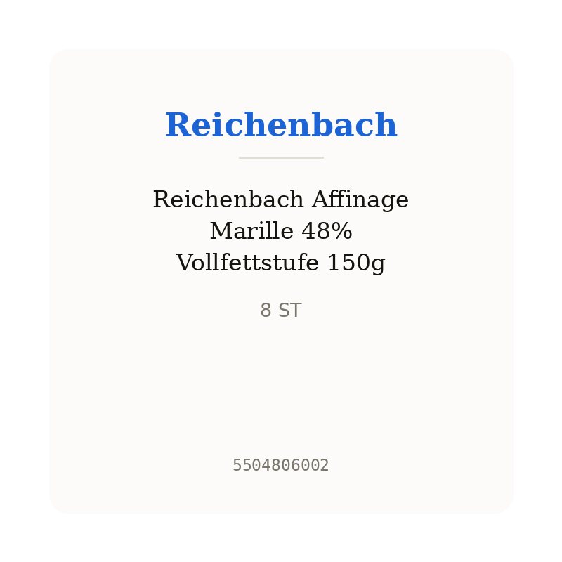 Reichenbach Affinage Marille 48% Vollfettstufe 150g