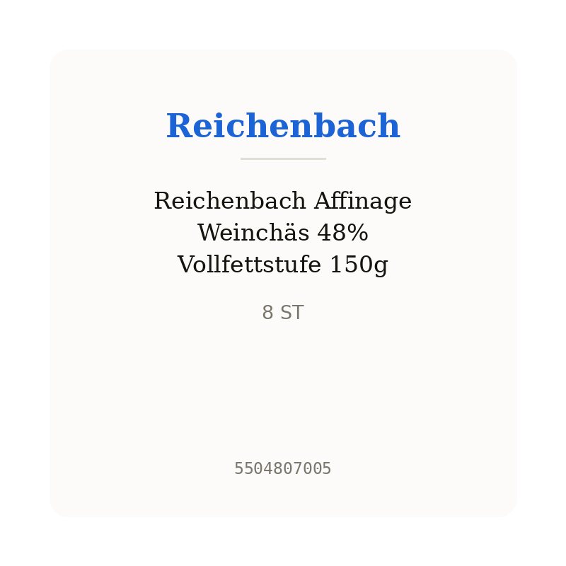 Reichenbach Affinage Weinchäs 48% Vollfettstufe 150g