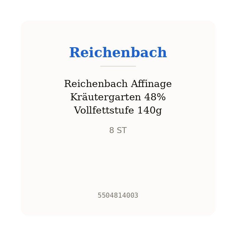 Reichenbach Affinage Kräutergarten 48% Vollfettstufe 140g