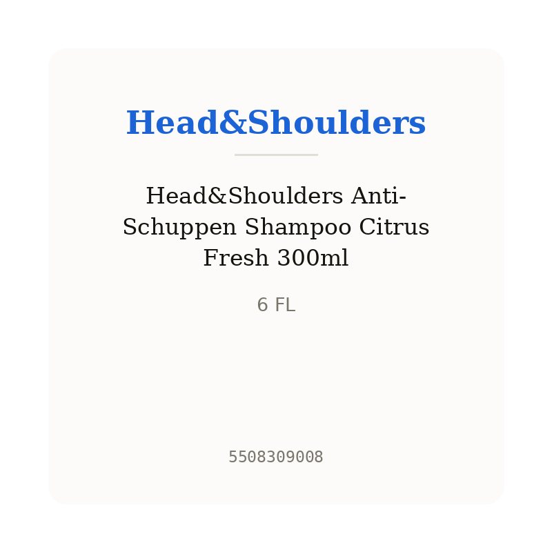Head&Shoulders Anti-Schuppen Shampoo Citrus Fresh 300ml