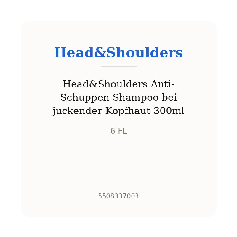 Head&Shoulders Anti-Schuppen Shampoo bei juckender Kopfhaut 300ml