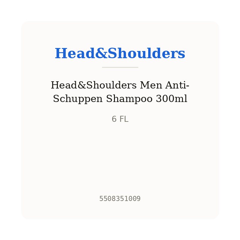 Head&Shoulders Men Anti-Schuppen Shampoo 300ml