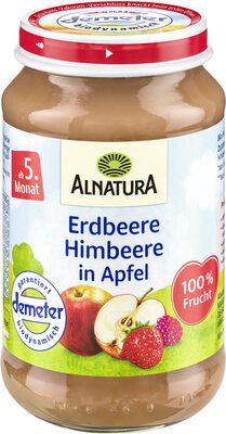 Demeter Alnatura Früchtezubereitung Erdbeere-Himbeer-Apfel ab 5.Monat 190g