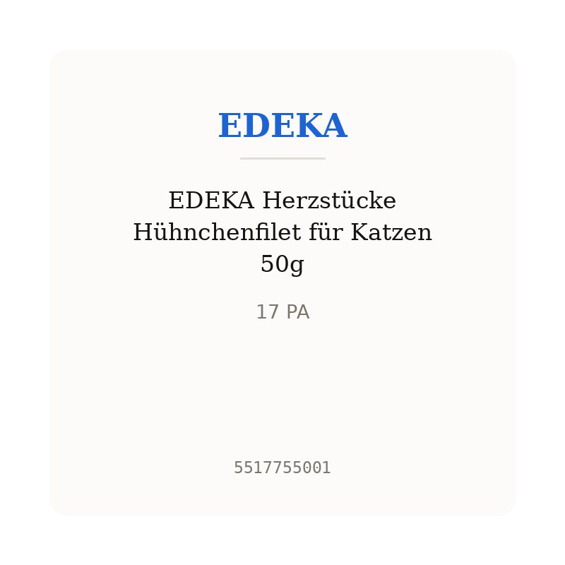EDEKA Herzstücke Hühnchenfilet für Katzen 50g