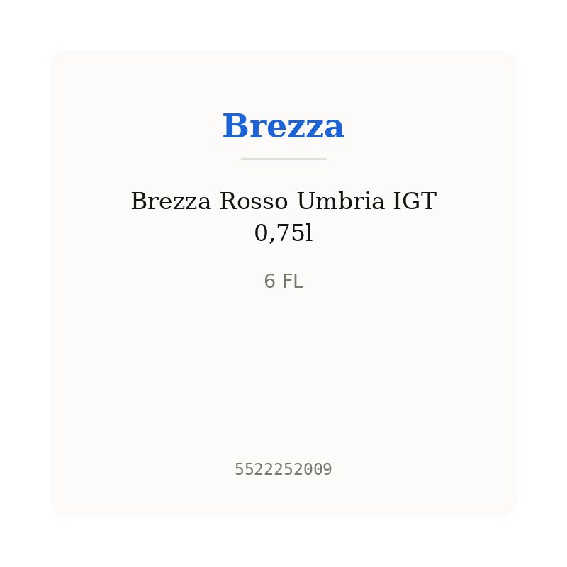 Brezza Rosso Umbria IGT 0,75l