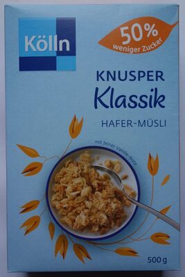 Kölln Knusper Klassik Hafer-Müsli 50% weniger Zucker 500g