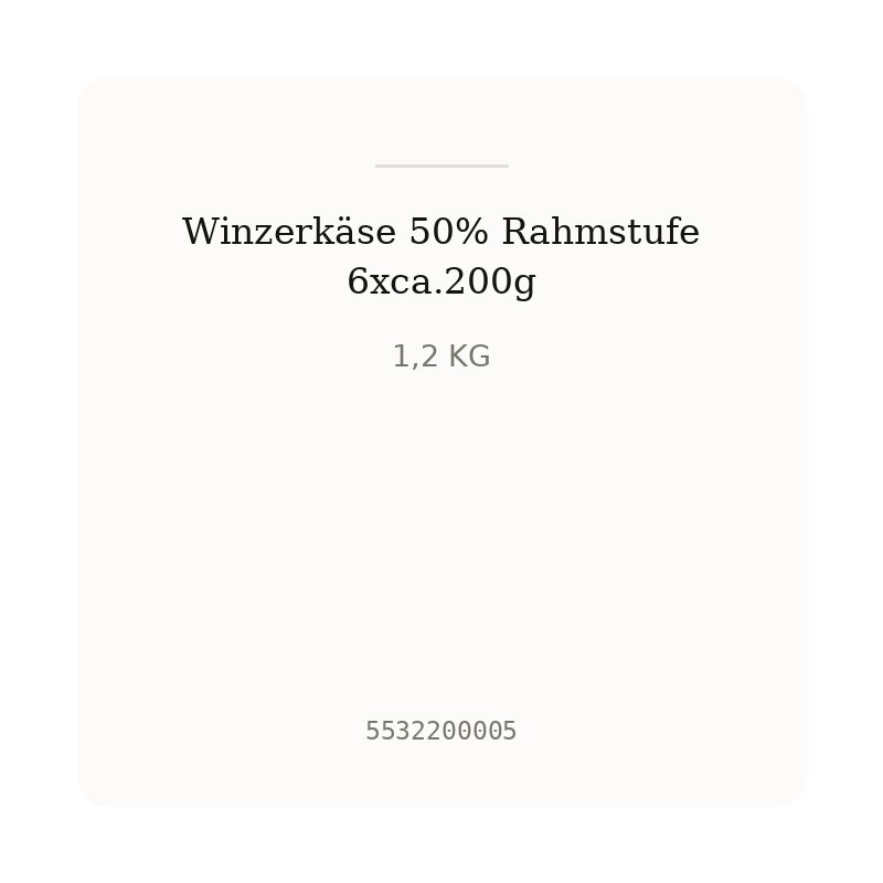 Winzerkäse 50% Rahmstufe 6xca.200g