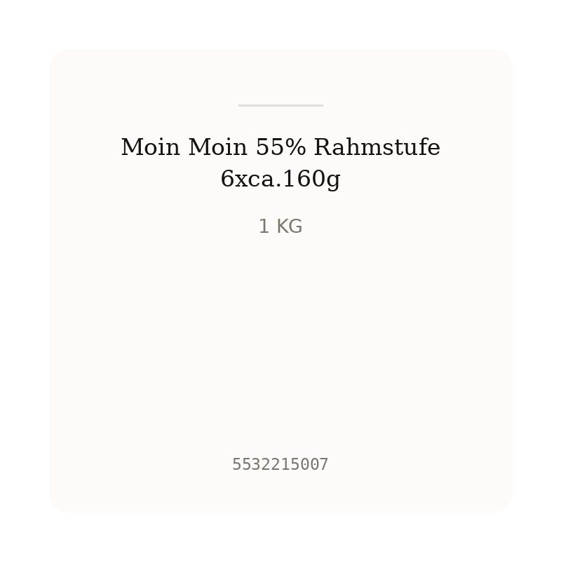 Moin Moin 55% Rahmstufe 6xca.160g