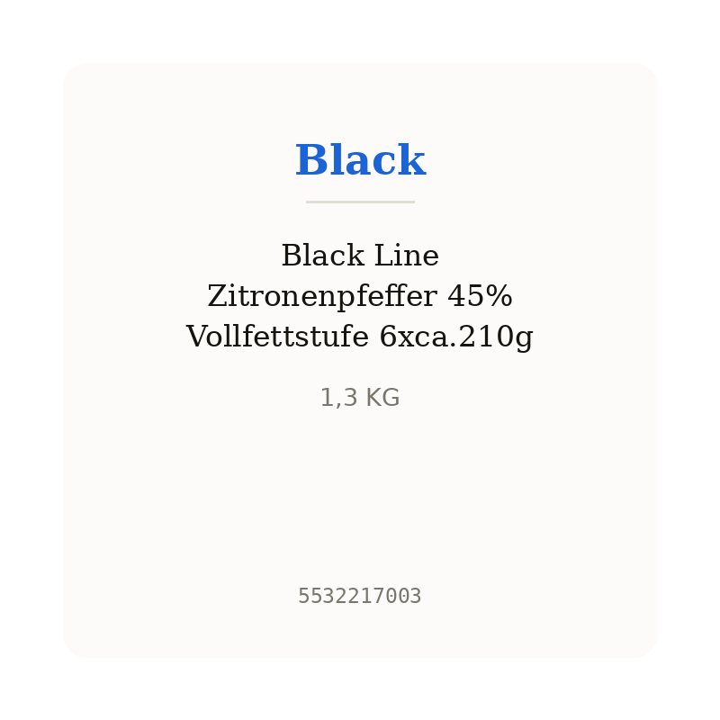 Black Line Zitronenpfeffer 45% Vollfettstufe 6xca.210g