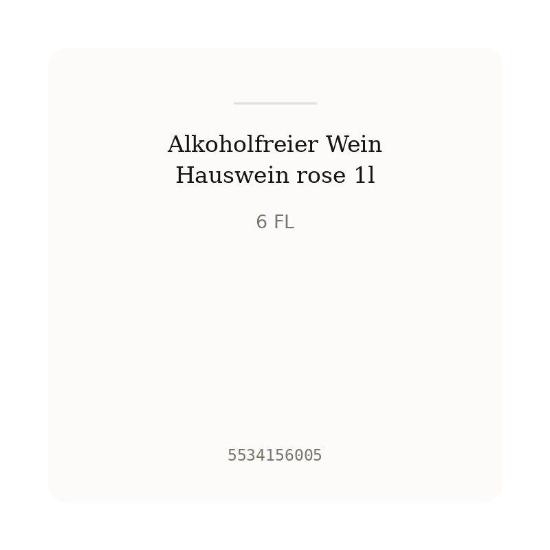 Alkoholfreier Wein Hauswein rose 1l
