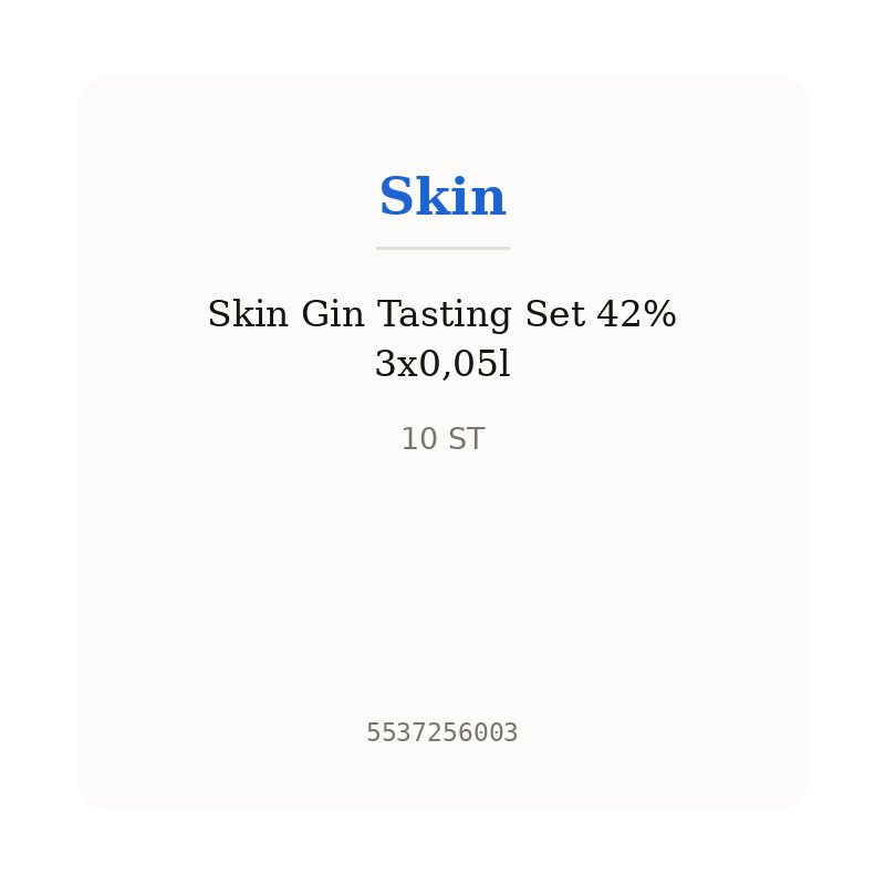 Skin Gin Tasting Set 42% 3x0,05l
