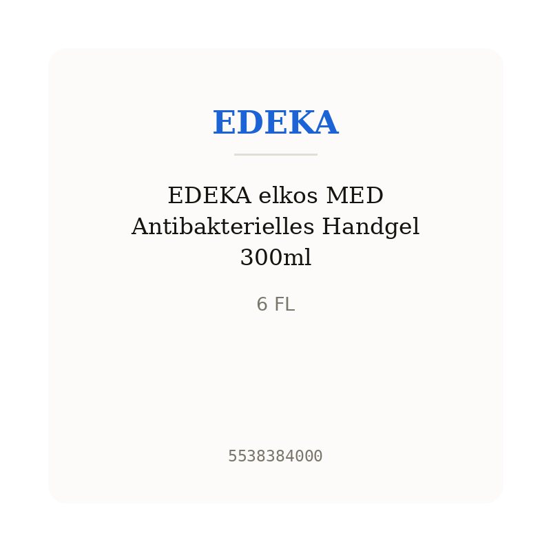 EDEKA elkos MED Antibakterielles Handgel 300ml